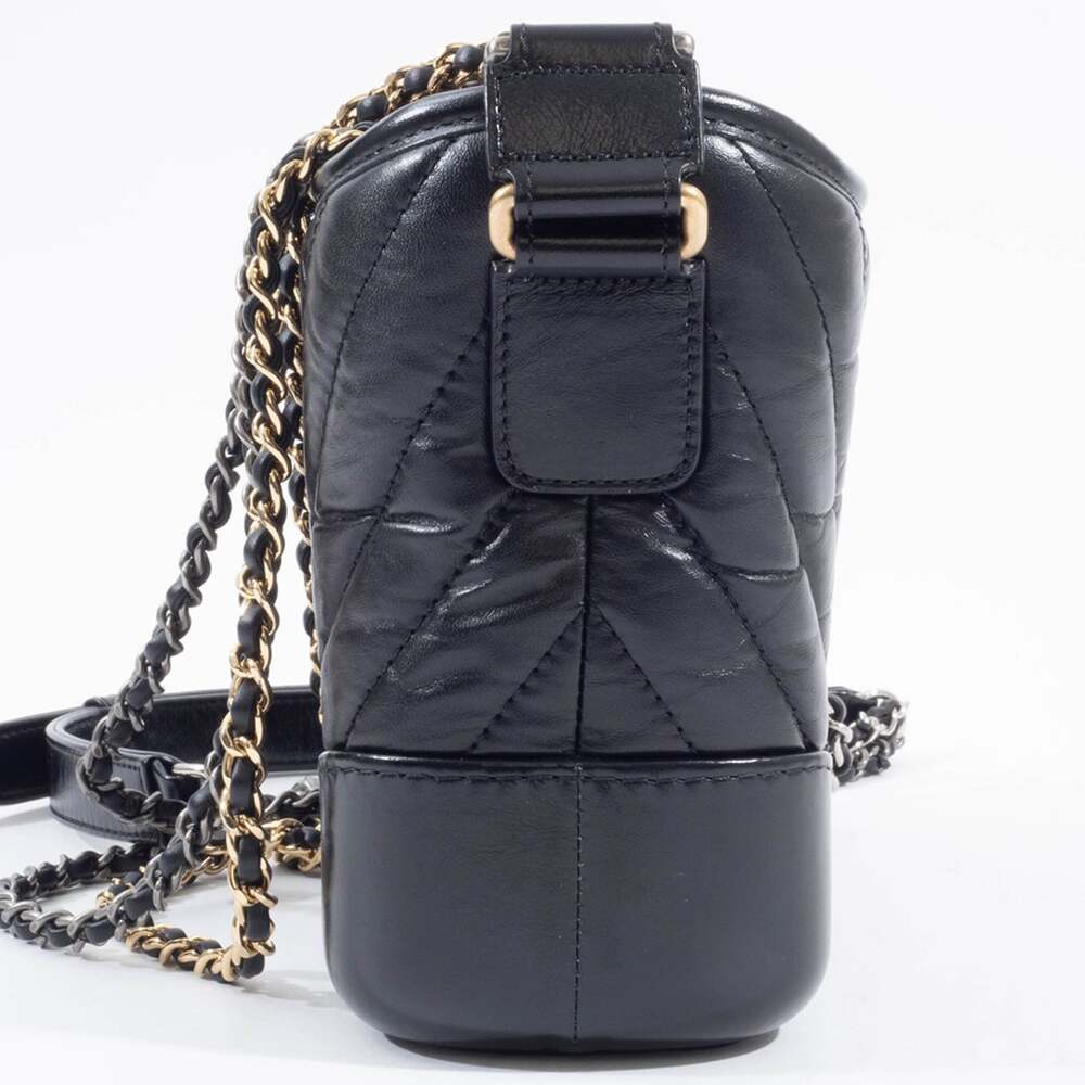 Chanel So Black Gabrielle Hobo Chevron #246487C32B - Picture 5 of 9